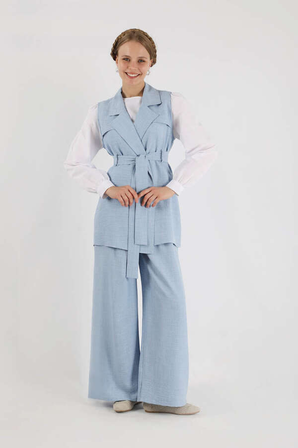 Vest Triple Suit Baby Blue - 3
