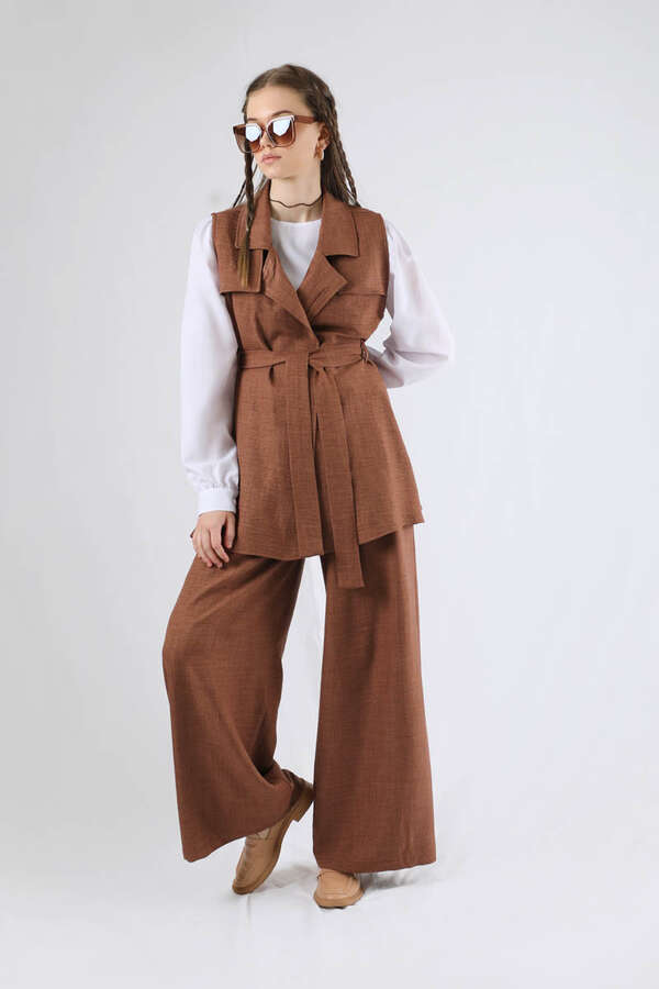 Vest Triple Suit Brown - 1