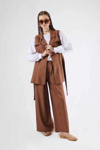Vest Triple Suit Brown - 3