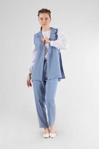 Vest Tunic Suit Baby Blue - 1