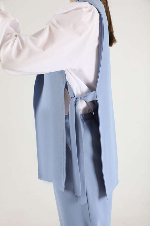 Vest Tunic Suit Baby Blue - 4