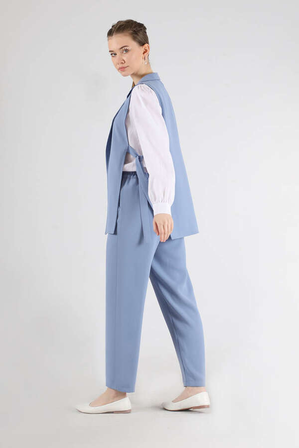 Vest Tunic Suit Baby Blue - 5