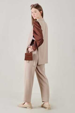 Vest Tunic Suit Beige - 5