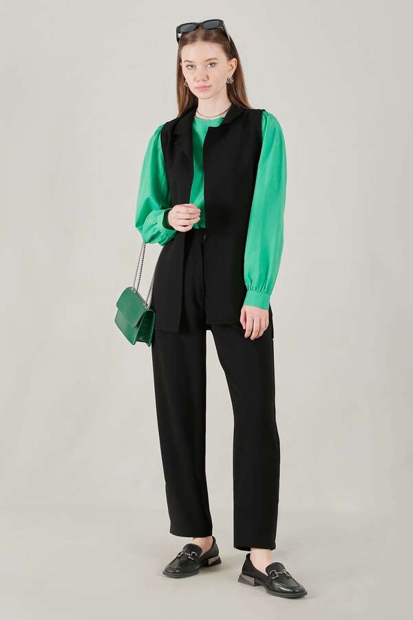 Vest Tunic Suit Black 
