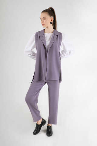 Vest Tunic Suit Dark Lilac - 1
