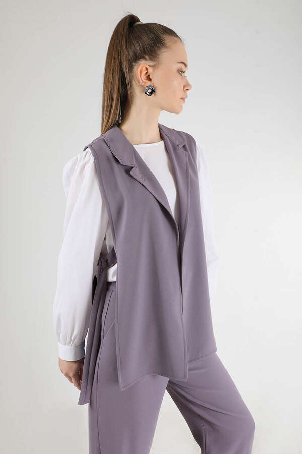 Vest Tunic Suit Dark Lilac - 4