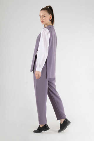 Vest Tunic Suit Dark Lilac - 3