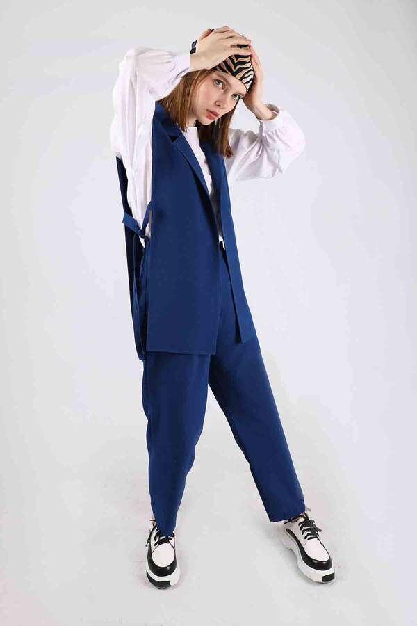 Vest Tunic Suit İndigo - 3