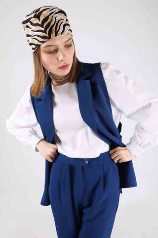 Vest Tunic Suit İndigo - 4