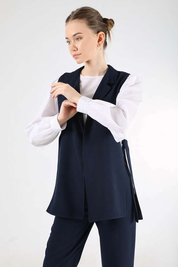 Vest Tunic Suit Navy Blue - 2