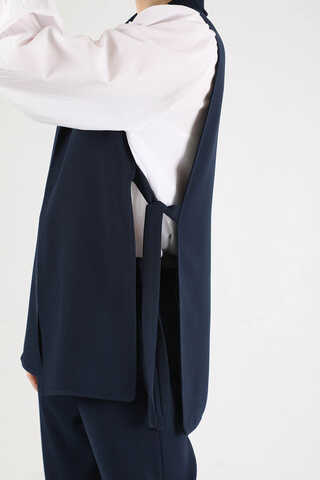 Vest Tunic Suit Navy Blue - 3