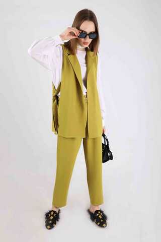 Vest Tunic Suit Oil Green - 3