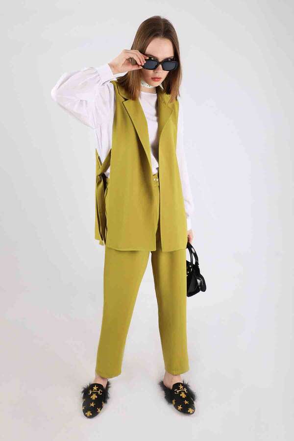 Vest Tunic Suit Oil Green - 3