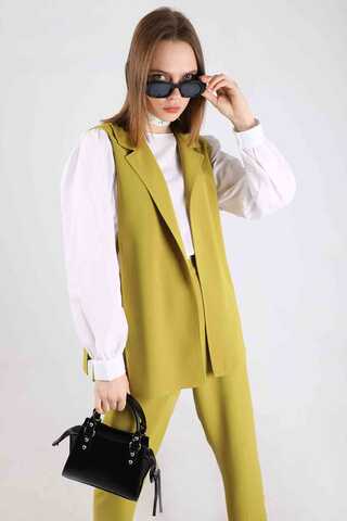 Vest Tunic Suit Oil Green - 4