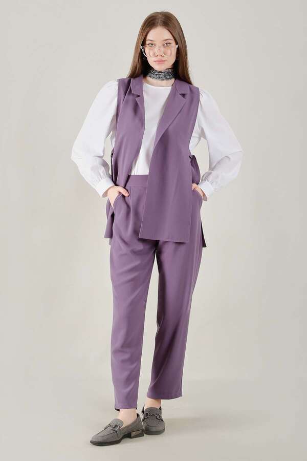 Vest Tunic Suit Purple - 1