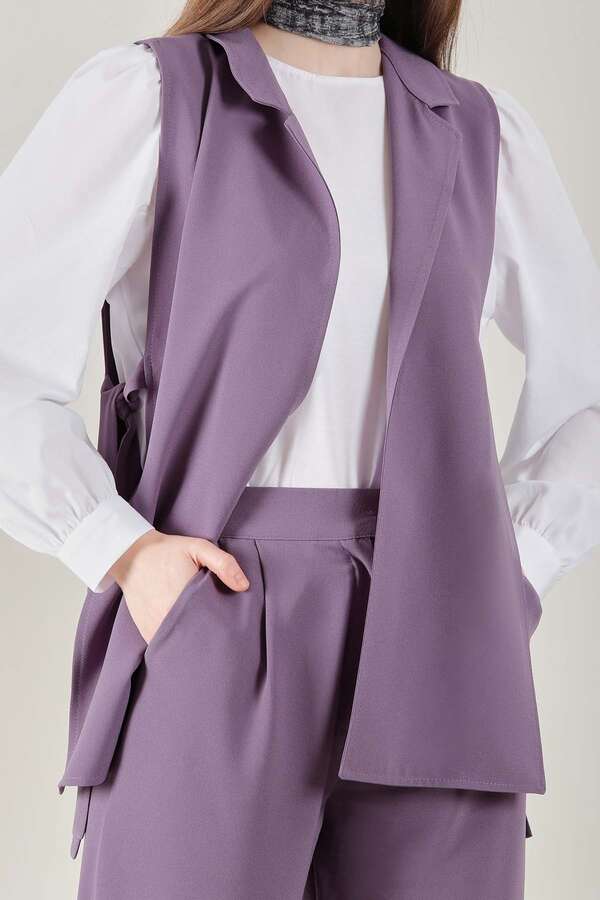 Vest Tunic Suit Purple - 2