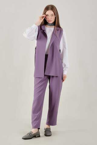 Vest Tunic Suit Purple - 3
