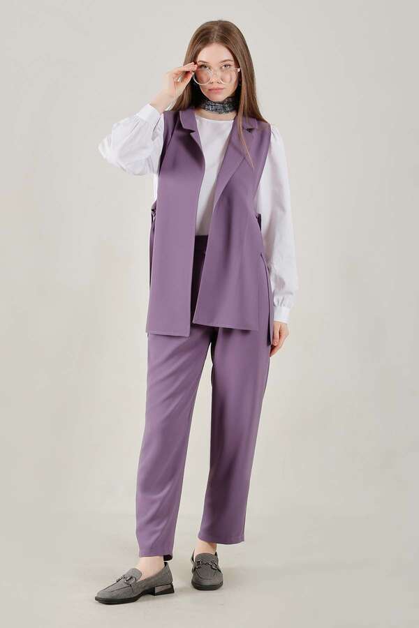 Vest Tunic Suit Purple - 3