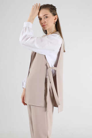 Vest Tunic Suit Stone White - 2