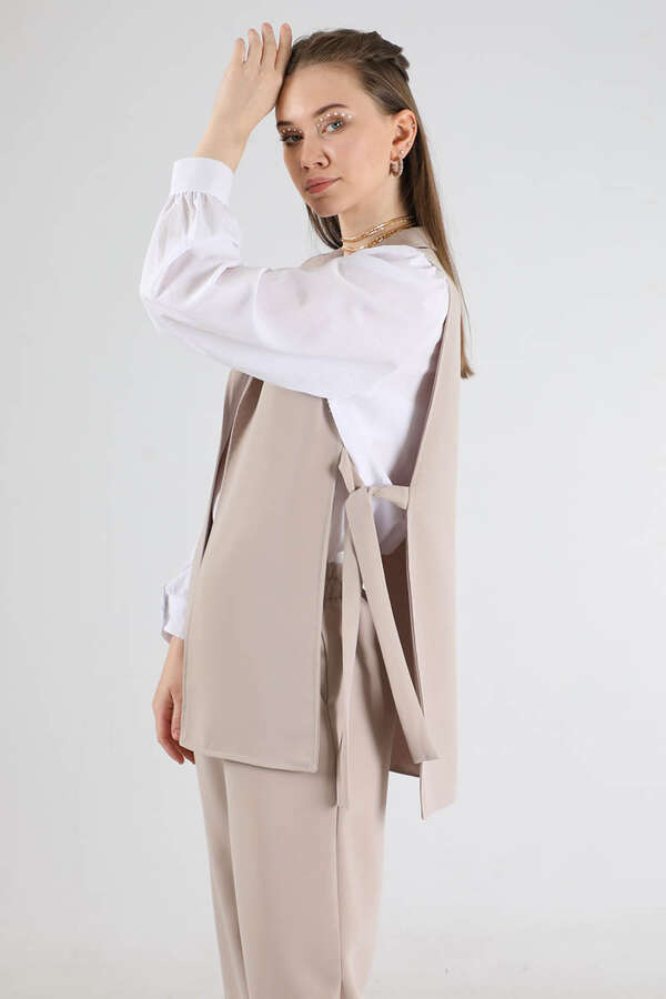 Vest Tunic Suit Stone White - 2