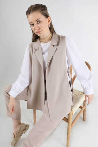 Vest Tunic Suit Stone White - 3