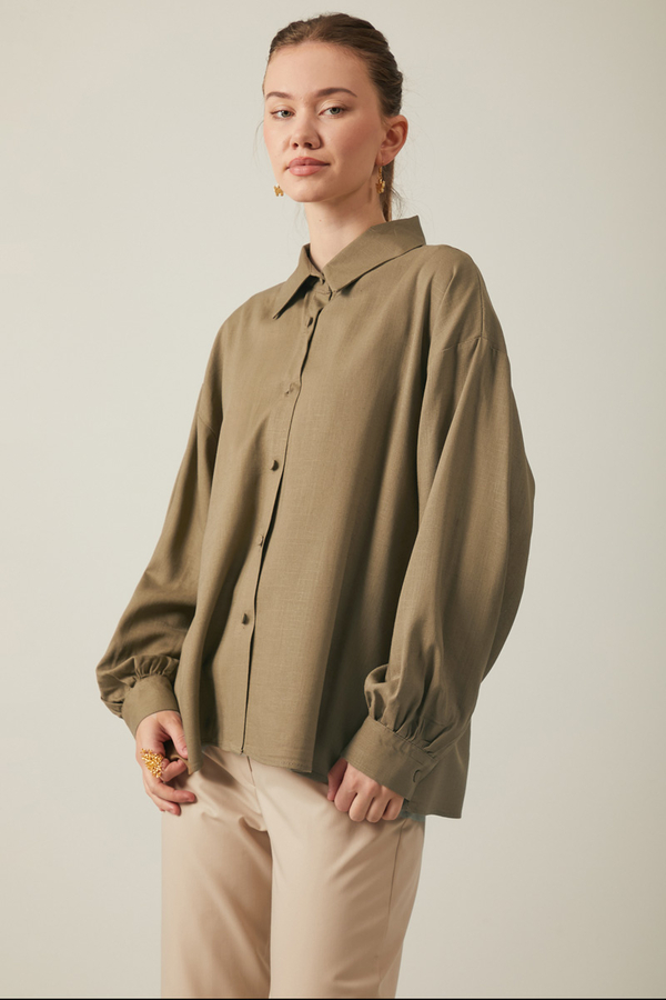 Viscose Linen Shirt Brown - 3