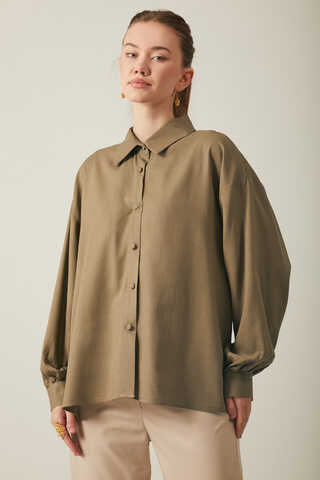 Viscose Linen Shirt Brown - 4