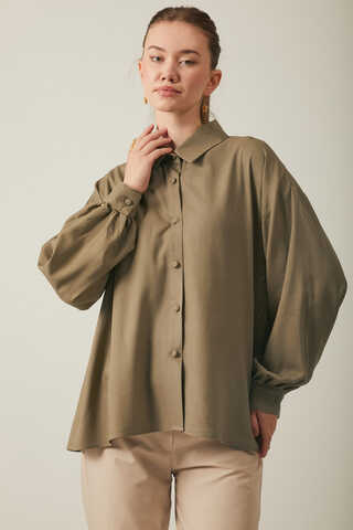 Viscose Linen Shirt Brown - 1