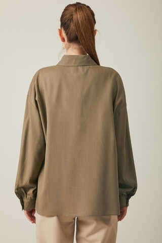 Viscose Linen Shirt Brown - 11