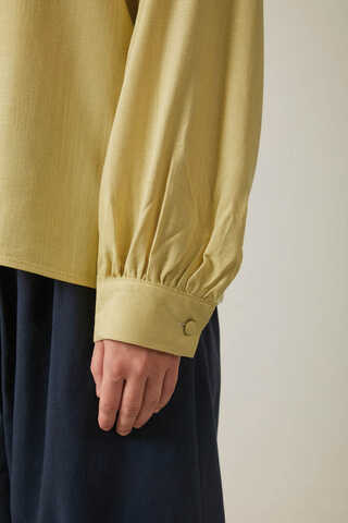 Viscose Linen Shirt Butter Yellow - 15