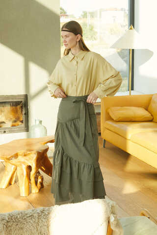 Viscose Linen Shirt Butter Yellow - 7