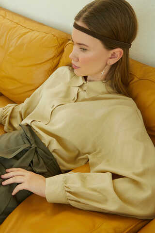 Viscose Linen Shirt Butter Yellow - 6