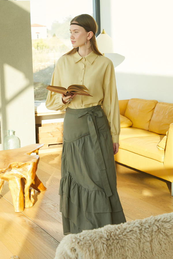 Viscose Linen Shirt Butter Yellow - 2