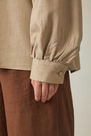 Viscose Linen Shirt Taupe - 9