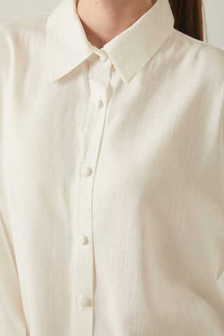 Viscose Linen Shirt White - 5