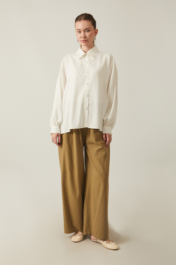 Viscose Linen Shirt White - 2