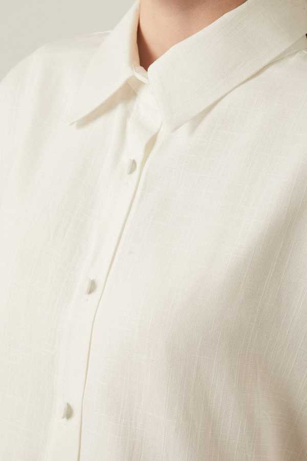 Viscose Linen Shirt White - 11