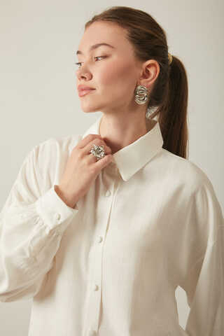 Viscose Linen Shirt White - 6