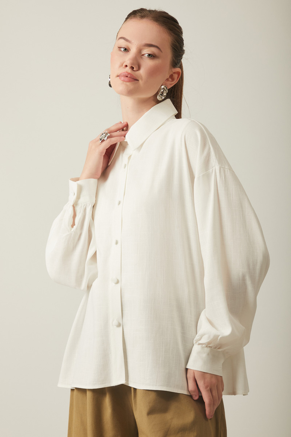 Viscose Linen Shirt White - 9
