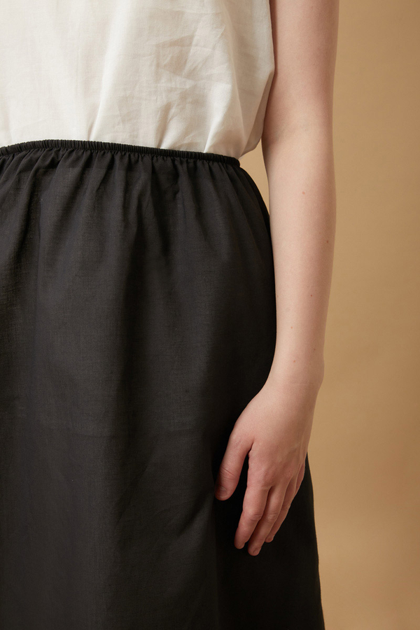 Voile Lined Skirt Black - 3