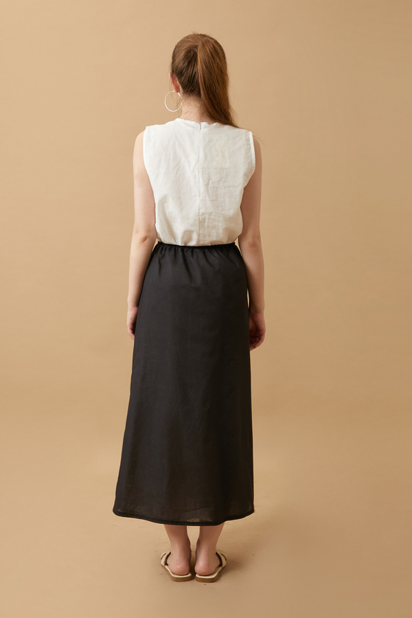 Voile Lined Skirt Black - 6