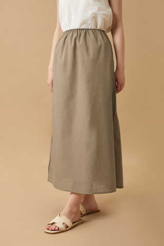Voile Lined Skirt Vizon - 6