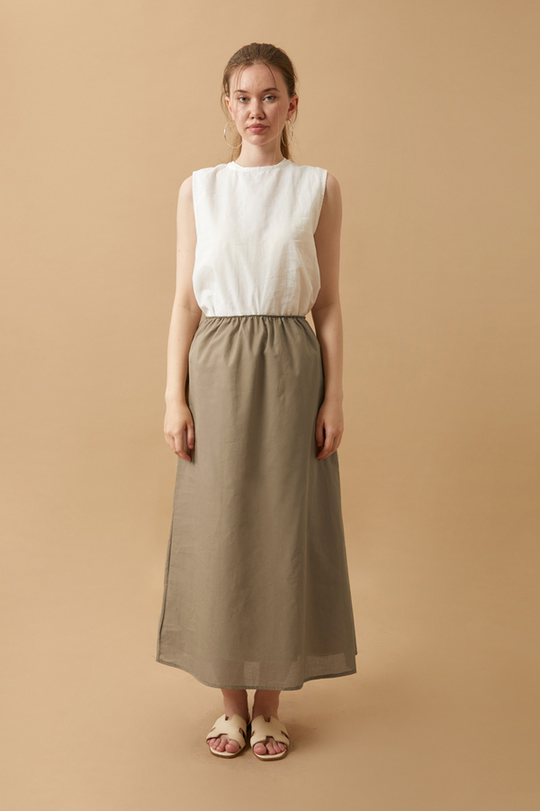 Voile Lined Skirt Vizon - 1