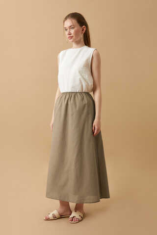 Voile Lined Skirt Vizon - 2