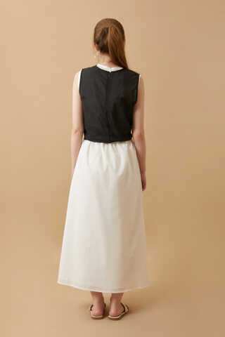 Voile Lined Skirt White - 7