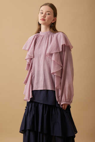 Volanlı Blouse Powder - 2