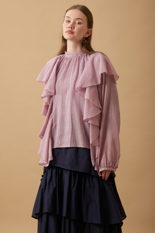 Volanlı Blouse Powder - 2