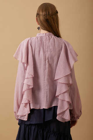 Volanlı Blouse Powder - 10