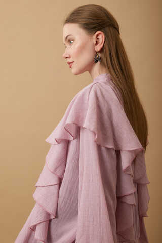Volanlı Blouse Powder - 9