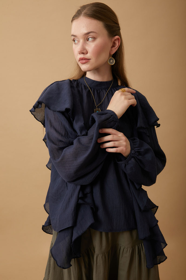 Volanlı Blouse Stone - 11